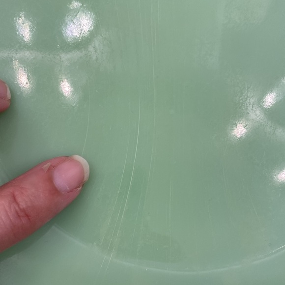 Fire King Jane Ray Jadeite Set of 3 dinner plates -9 1/8inch - Picture 6 of 14